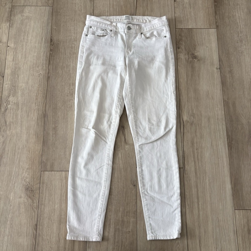 J. Crew‎ Toothpick Ankle Skinny Jeans Women's Size 26 White Denim